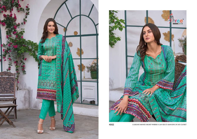 Bin Saeed Lawn Collection Vol 4 By Shree Cotton Salwar Suits Catalog